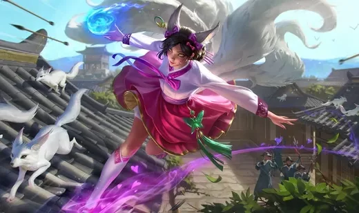 阿狸·国风灵狐魔法 英雄联盟二次元古风壁纸
