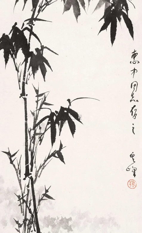 水墨竹子手机桌面图片下载-iPhone17-1