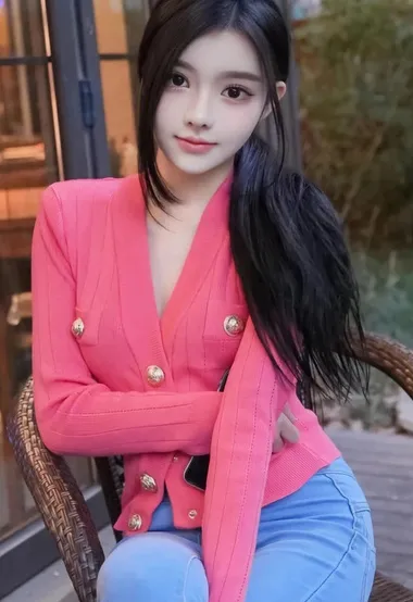 没事还是要逛逛街啊！街拍美女模特龙雪儿，红衣加牛仔裤加高跟一展完美苗