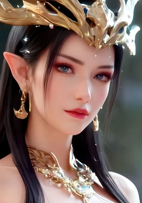 斗破苍穹女主·美杜莎·金色龙纹冠饰 华丽奇幻风角色 古风壁纸热款