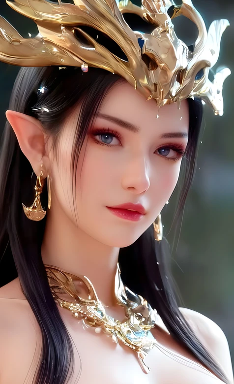 斗破苍穹女主·美杜莎·金色龙纹冠饰 华丽奇幻风角色 古风壁纸热款-iPhone17-1