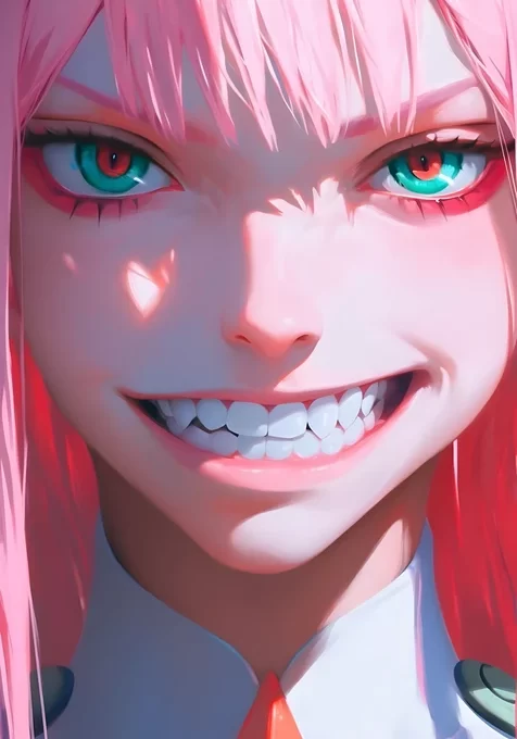Zero Two·粉发异色瞳 写实二次元风 出自DARLING in