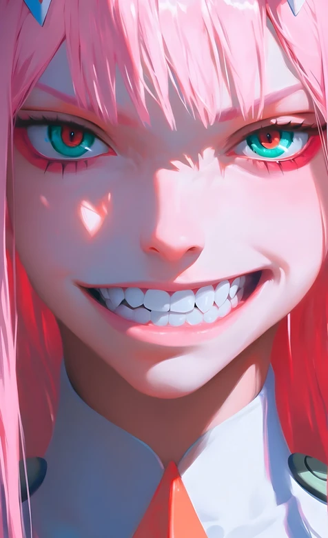 Zero Two·粉发异色瞳 写实二次元风 出自DARLING in-iPhone17-1