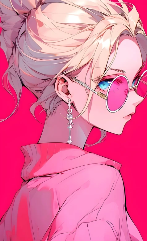 金发潮流少女·二次元插画风 甜酷时尚手机壁纸-iPhone17-1