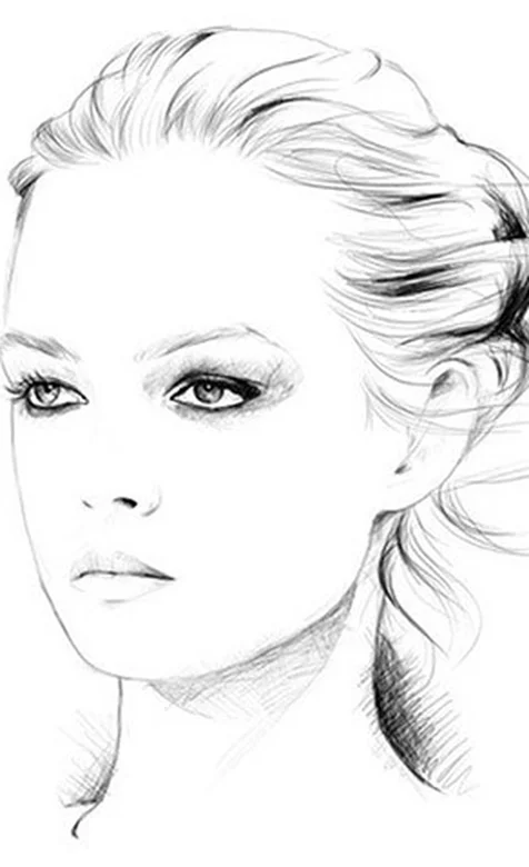 手机桌面壁纸-素描美女头像-iPhone17-1