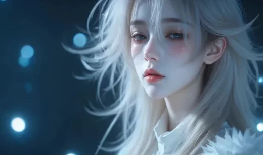 银发少女·梦幻光斑 唯美CG风动态电脑壁纸推荐