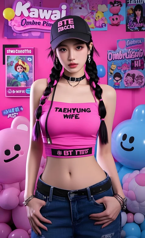 双麻花辫少女·TAEHYUNG WIFE穿搭 Kawaii甜酷风手机-iPhone17-1