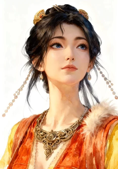 古风华贵女子·慕沛灵·国风唯美水彩风 高画质古风壁纸