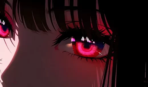 粉色美瞳、卡姿兰大眼睛动漫美女头像高清桌面动态壁纸下载