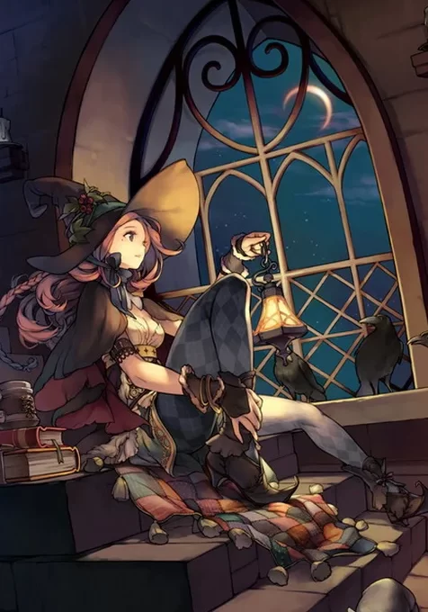 动漫美少女小巫师手机壁纸