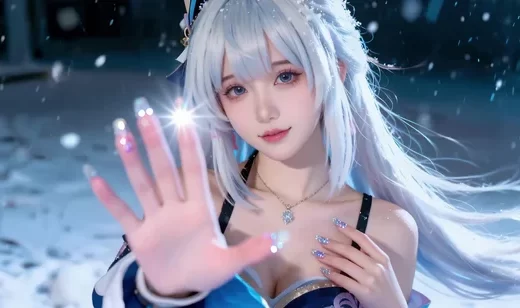 银发冰雪少女 二次元唯美风 动态电脑壁纸推荐