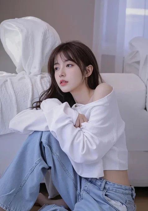 居家清爽少女纯欲风写真 高清全面屏锁屏
