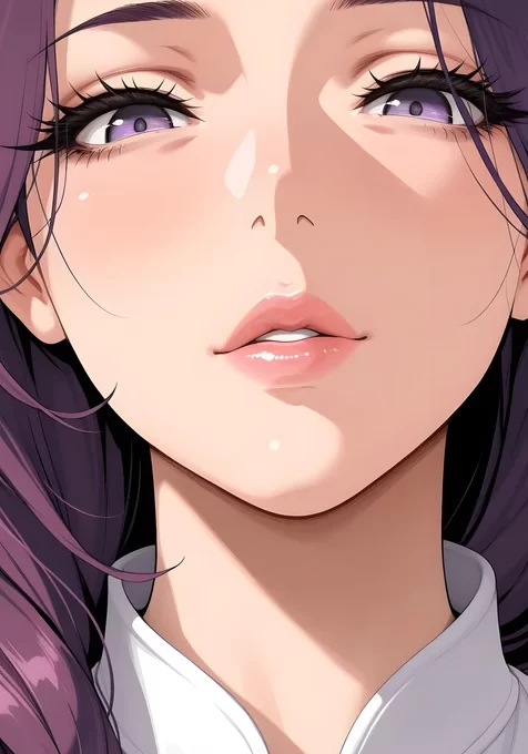 紫发少女·柔美写实风 二次元动漫风手机壁纸（二次元美女壁纸）