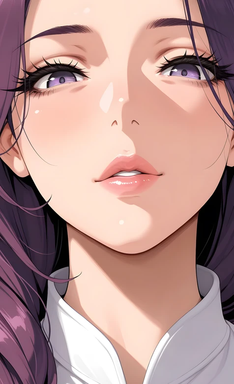 紫发少女·柔美写实风 二次元动漫风手机壁纸（二次元美女壁纸）-iPhone17-1
