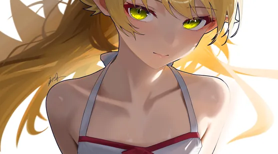 二次元金发马尾少女日系动漫壁纸-iPhone17-1
