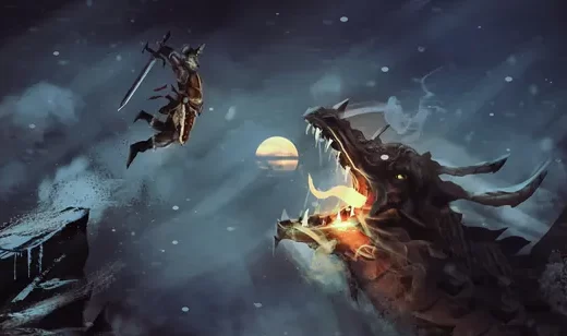 雪原骑士屠龙战 奇幻世界经典场景