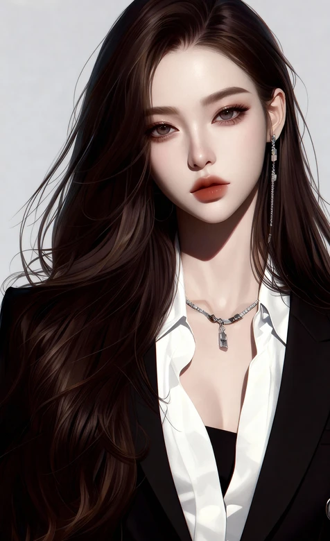 大胸性感的长发动漫美女手机壁纸-iPhone17-1