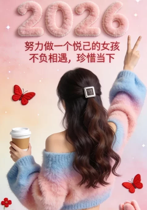 2026励志女孩背影·唯美治愈风 珍惜当下壁纸