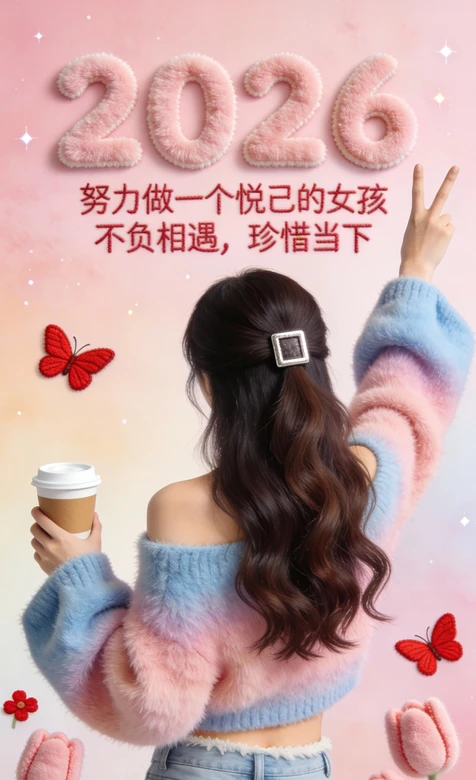 2026励志女孩背影·唯美治愈风 珍惜当下壁纸-iPhone17-1