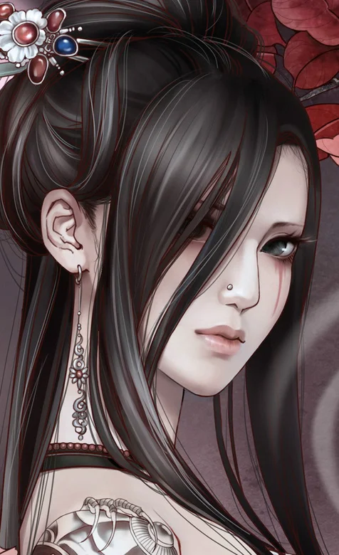 古装美女手绘手机图片-iPhone17-1