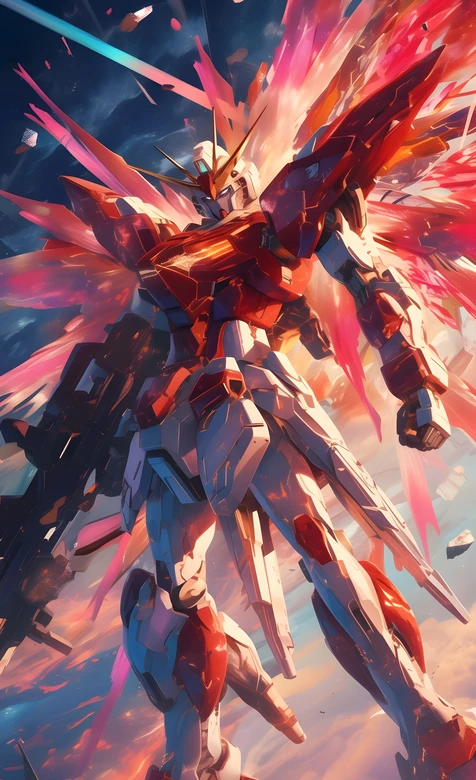 机动战士高达·机甲科幻风 光翼炸裂热血手机壁纸-iPhone17-1