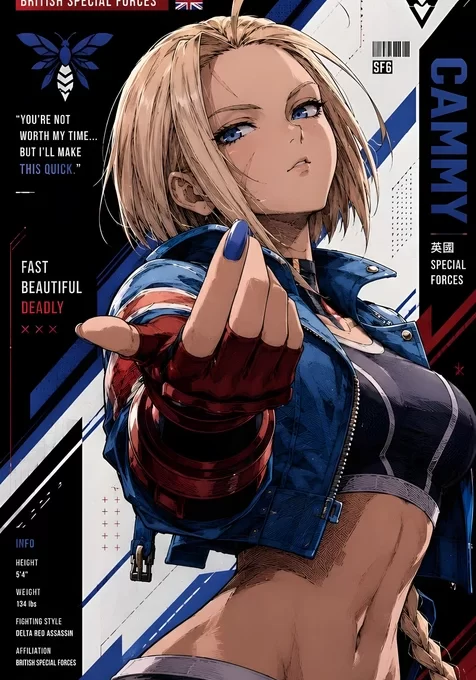 Cammy·Killer Bee 二次元写实《街头霸王6》格斗壁纸