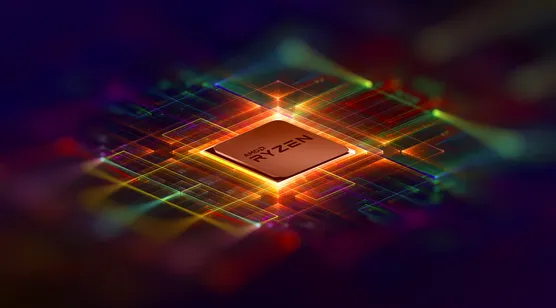 AMD Ryzen芯片·炫彩赛博朋克风 科技感电脑硬件壁纸-iPhone17-1