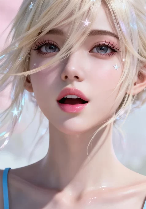 金发星光少女·唯美梦幻风 AI绘制手机壁纸（高热度：梦幻少女壁纸）