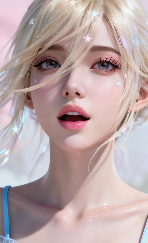 金发星光少女·唯美梦幻风 AI绘制手机壁纸（高热度：梦幻少女壁纸）-iPhone17-1