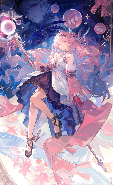 二次元粉发魔法少女·梦幻童话风 游戏角色壁纸高适配-iPhone17-1