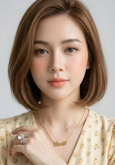 短发女生·清新碎花风 温柔系高赞女生壁纸
