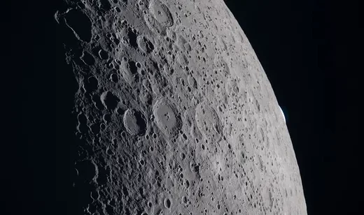 月球表面·写实宇宙风·高清天文环形山电脑壁纸精选