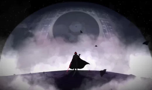 达斯·维达光剑出鞘 暗黑星战死星星云动态电脑壁纸