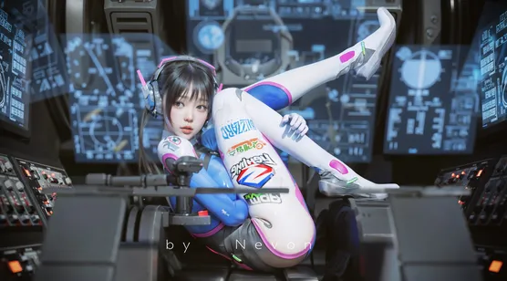 电竞美少女，穿着紧身衣的漂亮AI美女小姐姐超图片-iPhone17-1