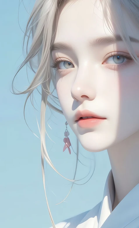 银发少女·唯美清新风 AI绘制 高质感竖屏壁纸-iPhone17-1