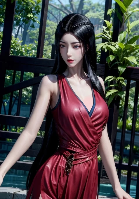 黑长直古风女子元瑶·红裙写实唯美风 竖屏壁纸精选