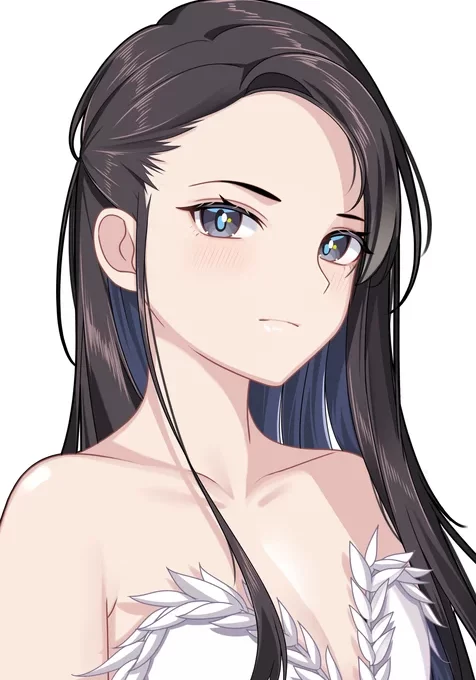 长发好看的抹胸装动漫女生手机壁纸