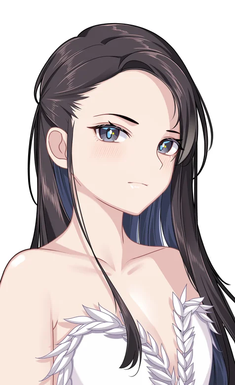 长发好看的抹胸装动漫女生手机壁纸-iPhone17-1