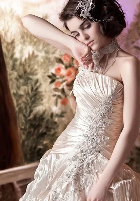 唯美纱裙欧女手机壁纸