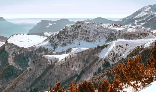 雪岭森林雪山·唯美清新 宽屏车机电脑壁纸