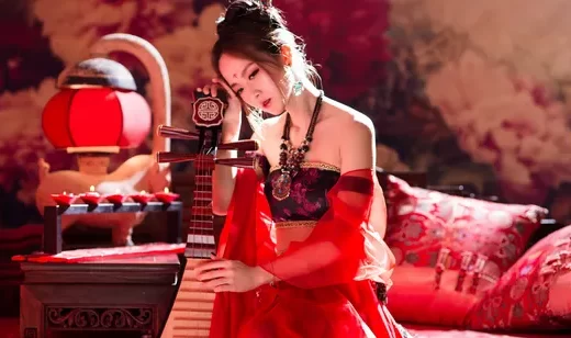 古风性感美女高清4k桌面背景图片