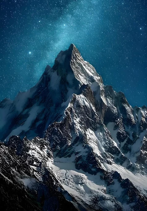 星空雪峰·唯美写实风 超高清自然景观壁纸