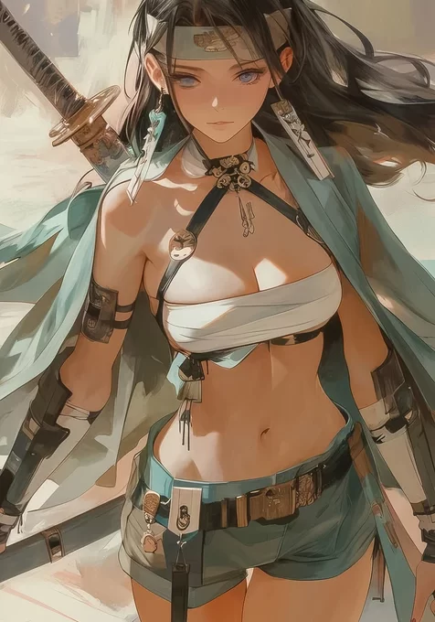 古风女武士·佩刀飒爽 唯美武侠风手机壁纸（高热度：古风女武士壁纸）