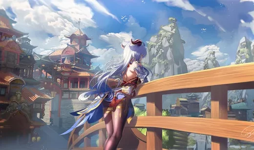甘雨·璃月古风 原神国风唯美宽屏壁纸