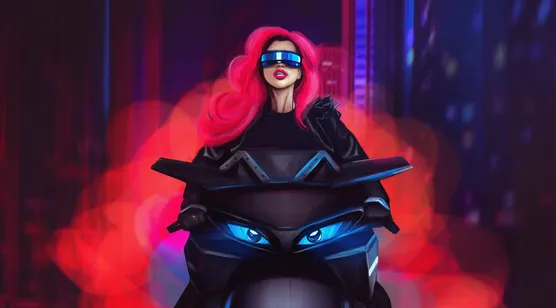 红发机车骑士动漫4K电脑壁纸