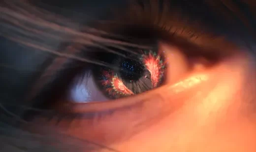 动漫风人物眼眸特写