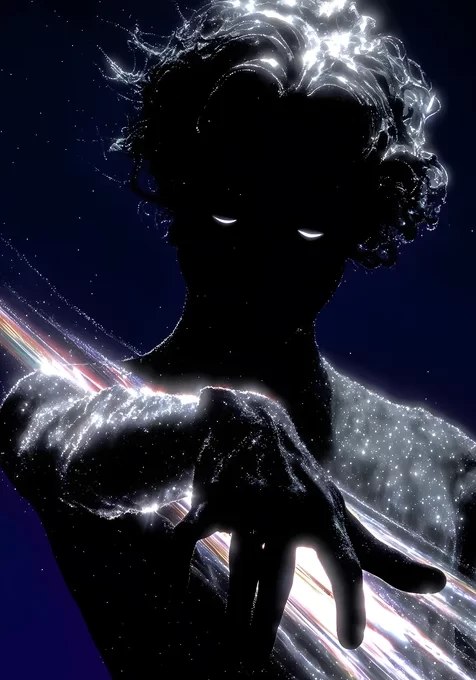 光影粒子神秘人物·暗黑赛博风 超现实手机壁纸推荐