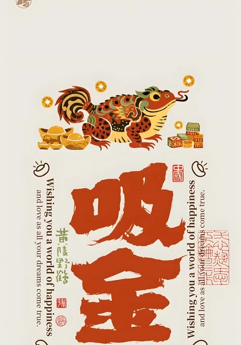 国风吸金招财主题 传统吉祥热门手机壁纸