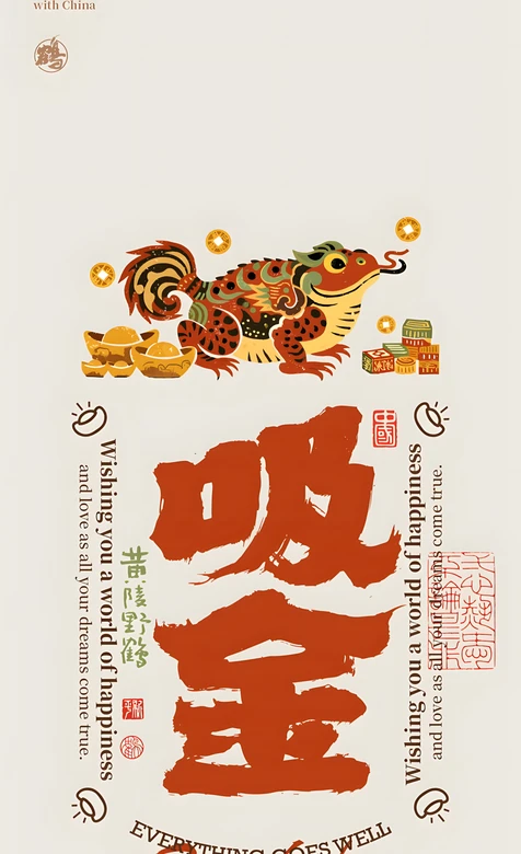 国风吸金招财主题 传统吉祥热门手机壁纸-iPhone17-1