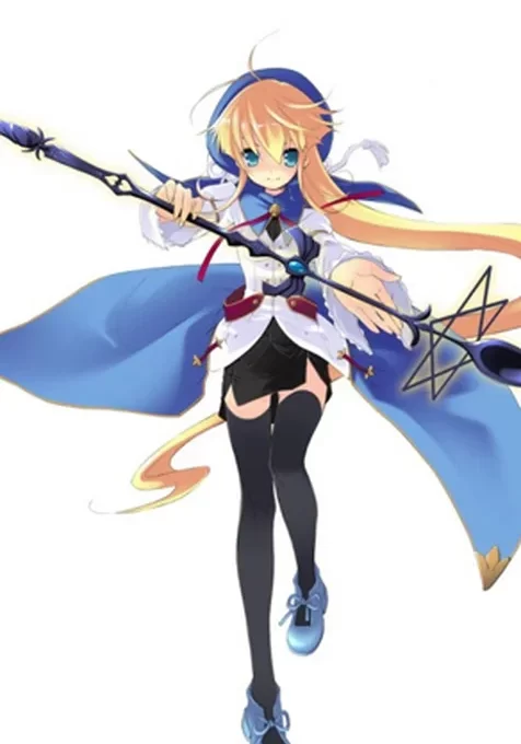 拿着魔杖的美少女动漫手机桌面